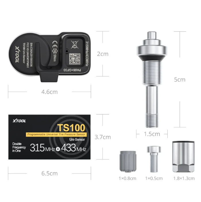 XTOOL TS100PRO — універсальні TPMS-датчики для автомобілів