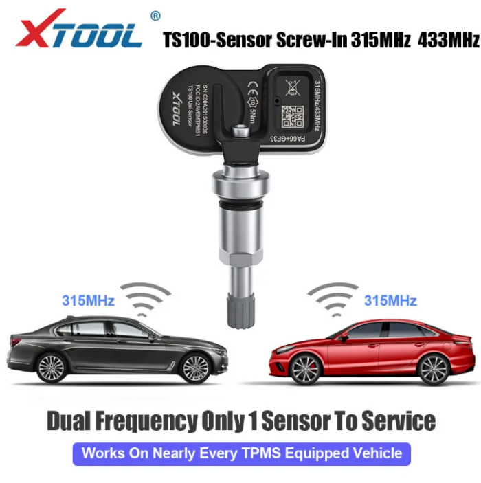 XTOOL TS100PRO — універсальні TPMS-датчики для автомобілів