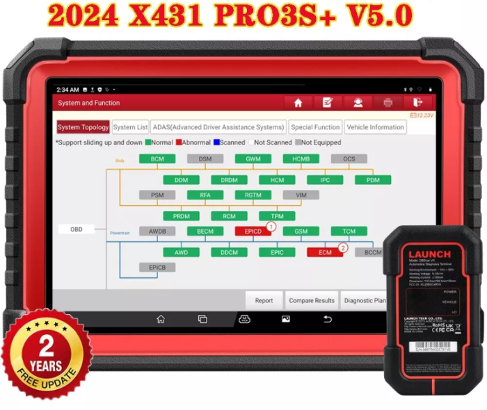 Автосканер Launch X431 PRO3S+ V5.0 