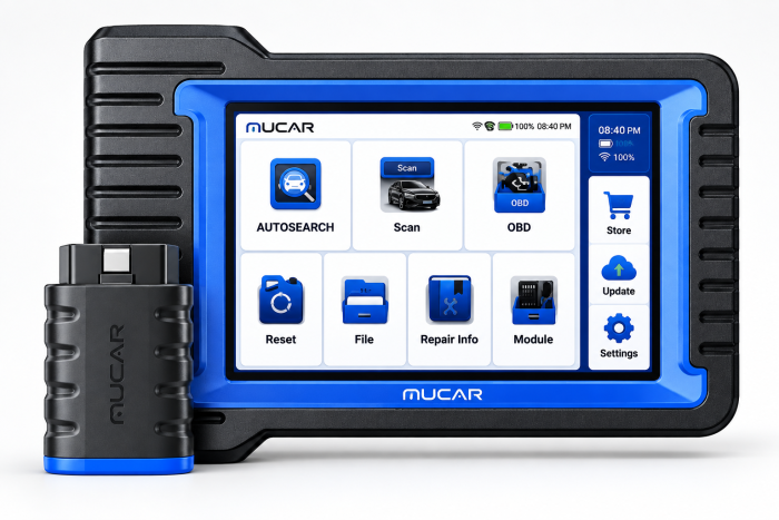 MUCAR VO7 S — професійний автосканер з ECU Coding, Active Test та CAN FD