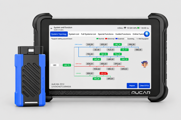 MUCAR 892BT PRO — професійний автосканер з J2534, топологією, ECU Coding, CAN FD та DoIP