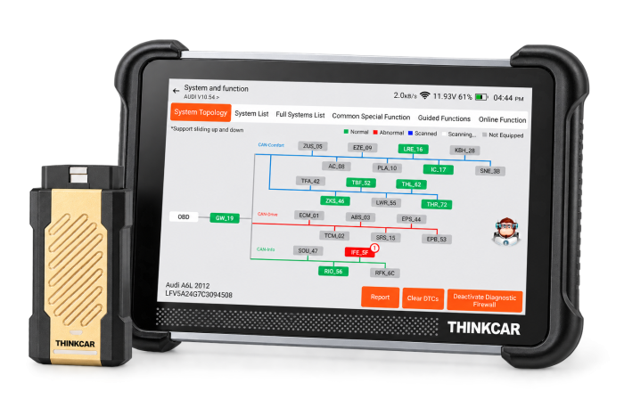 THINKCAR THINKSCAN 689BT PRO — професійний автосканер з J2534, Topology Map, ECU Coding та Active Test