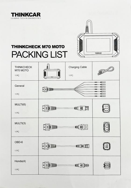 THINKCAR Thinkcheck M70 Moto Smart Мотоцикл