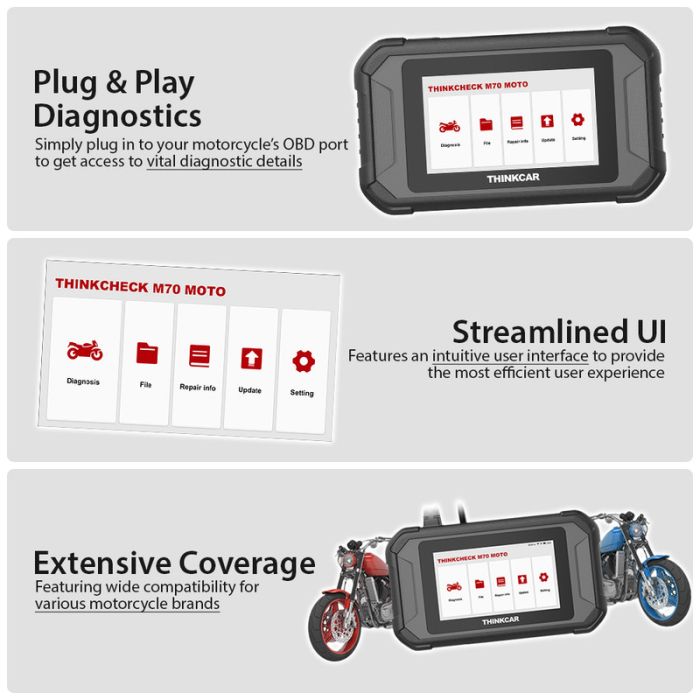 THINKCAR Thinkcheck M70 Moto Smart Мотоцикл
