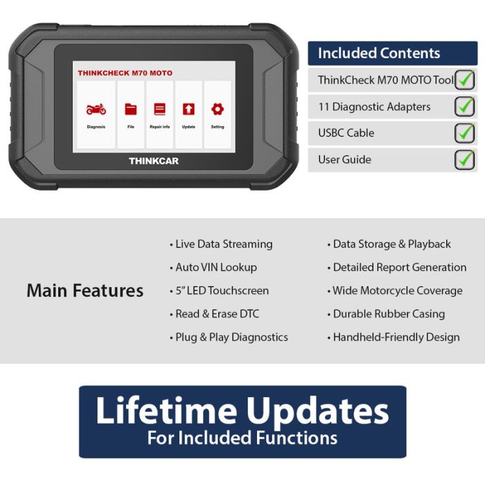 THINKCAR Thinkcheck M70 Moto Smart Мотоцикл