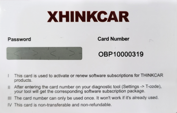 Оновлення ПЗ 1 рік. T-Code для Thinktool Lite, Thinktool, Thinktool SE
